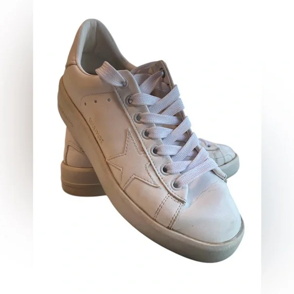 Golden Goose White Star Sneakers - Picture 1 of 7